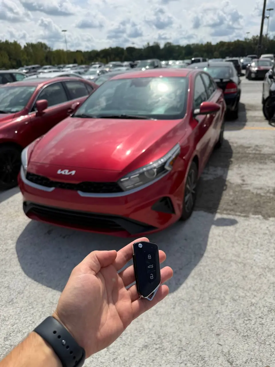New Kia flip-key remote made on site for a customer's car